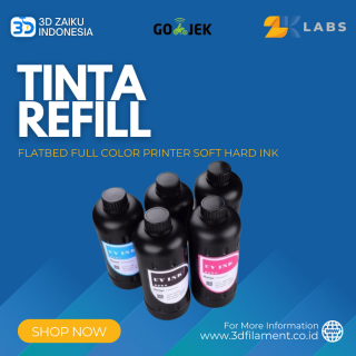 ZKLabs Tinta Refill UV LED Flatbed Full Color Printer Soft Hard Ink -  SOFT CLEARANCE STOCK